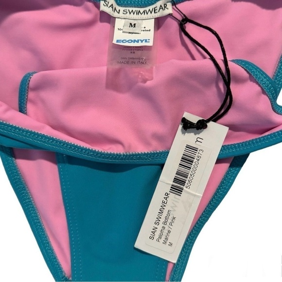 Sian Swimwear Paloma‎ Bikini Bottom Made In Italy  Size Medium Color Marine/Pink - Picture 3 of 4
